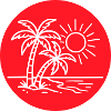 Island Palm Tree Symbol Holiday