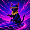 Space Cat - Cool - Cyber Purr