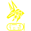 Dieu égyptien Anubis (jaune)