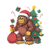 Bigfoot Christmas Tree Presents Christmas