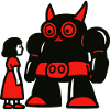 Fille et robot