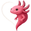 Cute Axolotl with Heart