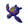 Vibrant Geometric Turtle Art