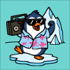 Penguin with jukebox Funny animals