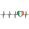 Ireland Heartbeat Flag Irish