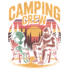 Funny Bigfoot And Alien Camping