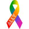 Queer Rainbow Bow Peace Sign