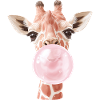 Lustige Giraffe Kaugummi Blase