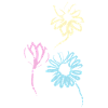 Bunte Blumen der Freundschaft