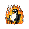 Penguin fire