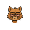 Sjov kat med et frækt ordsprog 'a shit