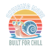 Funny snail with cruising fashion