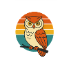 Wise Vibes – Retro Owl Magic