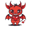 Little devil with heart