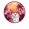 Cat at sunset