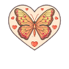 Heart Butterfly with Love