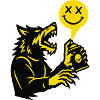 Graffiti werewolf sprays the moon!