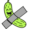 Cucumber with tape
