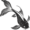 Elegant Fish Silhouette Design
