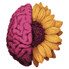 Neurodivergent, autism, ADHD, sunflower, brain