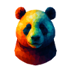 WPAP Style Animals - Panda Bear Portrait