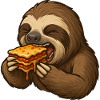 Sloth Lasagna Food Enjoyment Lazy