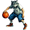 Wolf Basketball Player