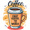 Motivierende Kaffeetasse mit Spruch