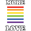 Plus d’amour gay pride arc-en-ciel