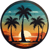 Palm trees about the West