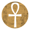 Egyptian Cross Ankh in Golden Circle