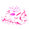 Neon Monster Car Graffiti Design
