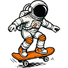 Astronaut Skateboard 1