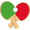 Tischtennisschläger mit Ball–sportlich & dynamisch