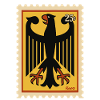 Graphic stamp with stylized eagle