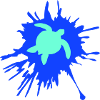 Water turtle paint splash drops
