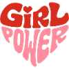 Feminist Girl Power Heartshape Design