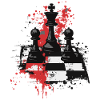 Chess pieces king and pawns
