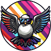 Dove Bird Cool Comic