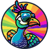 Peacock Bird Comic Cool