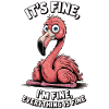 Sarcastic flamingo with saying