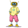 Retro Bot in Streetwear