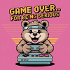 Teddy Bear Gierczak Funny Retro Theme