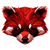 Red Panda Low Poly Art Design