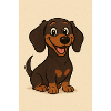 Happy dachshund