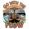Funny Kayaking Beaver
