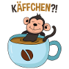 Kaffeepause mit Affe