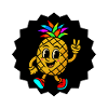 Bunte Regenbogen Ananas - Peace
