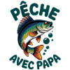 Pêcher avec papa. Perche sautante
