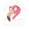 Dame flamant rose folle